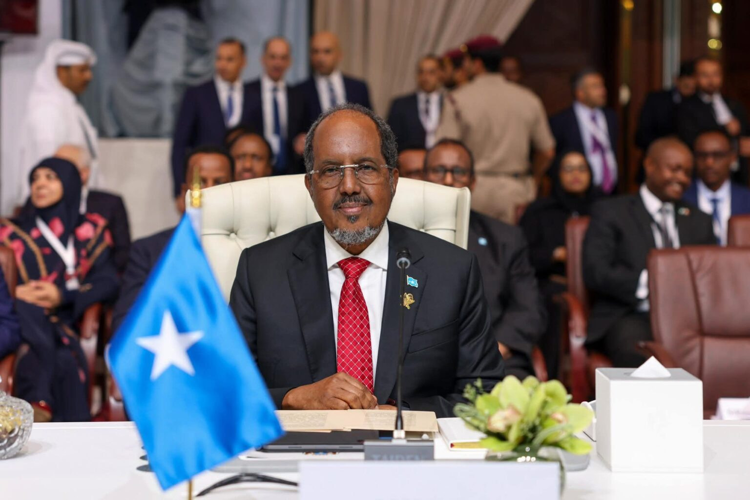 President Hassan Sheikh Mohamud Addresses the Emergency Arab-Islamic Summit in Doha