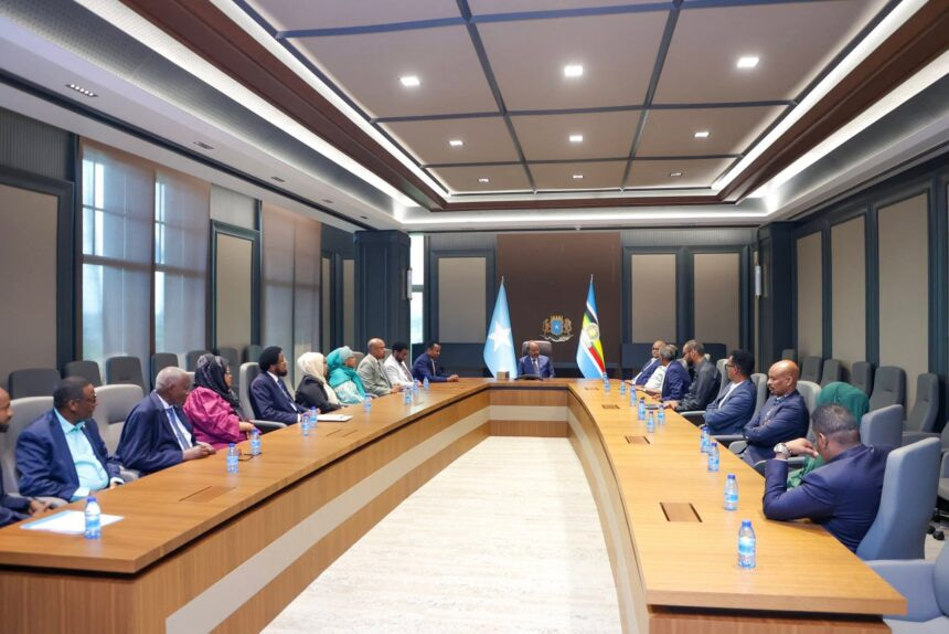 President Hassan Sheikh Mohamud Receives Somalia's New East African Legislative Assembly Members
