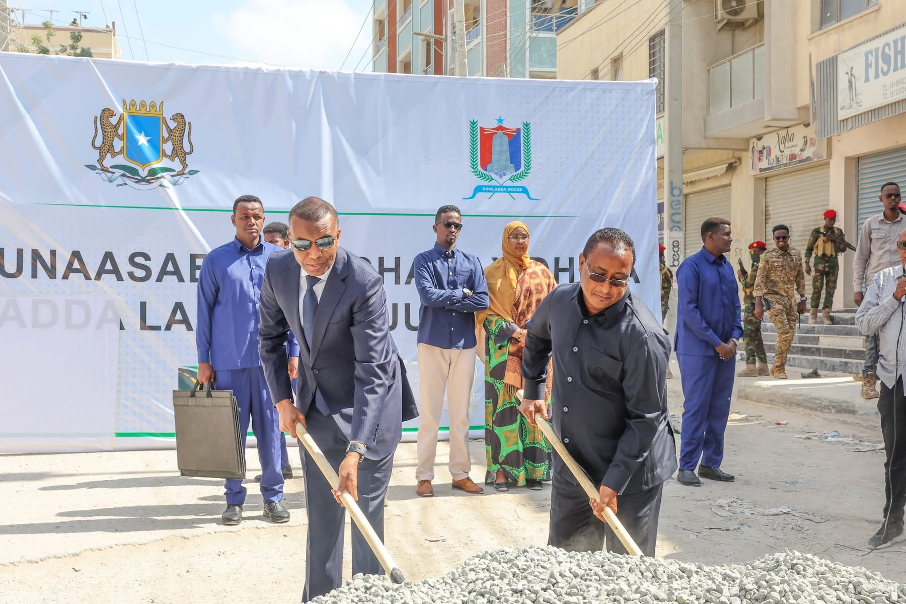 Prime Minister Hamza Lays Foundation Stone for Major Road in Wadajir District