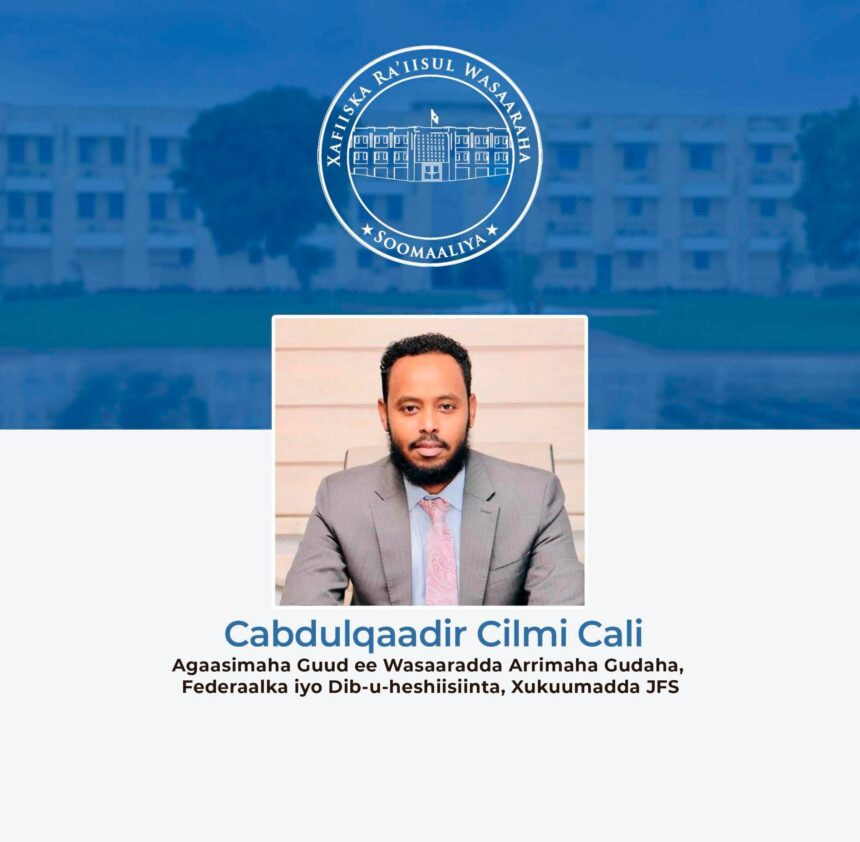 Prime Minister Hamza Appoints Abdulkadir Elmi Ali as Director General of Interior Ministry