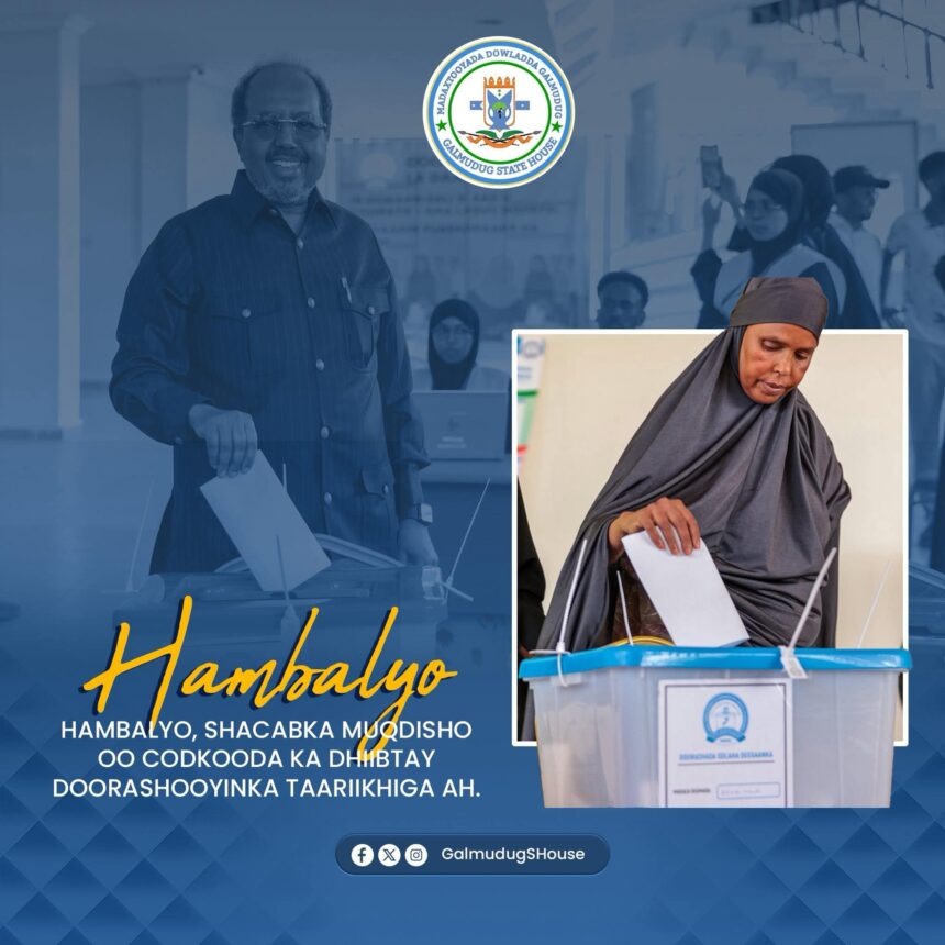 Galmudug State President congratulates Banadir residents for the peaceful Local Council Elections