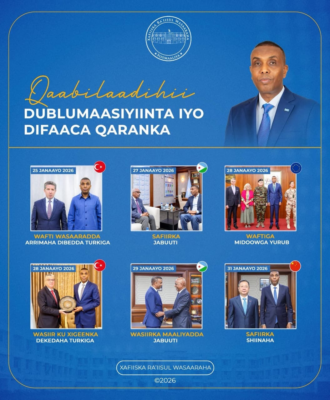 PM Hamza Receives Senior Diplomats to Strengthen Somalia’s National Defense and Sovereignty