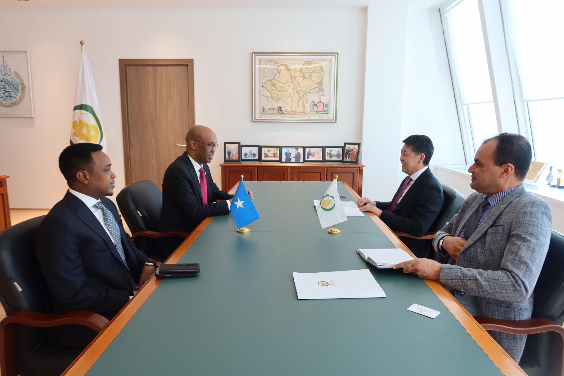 Somali Ambassador meets Director General of IOFS in Astana