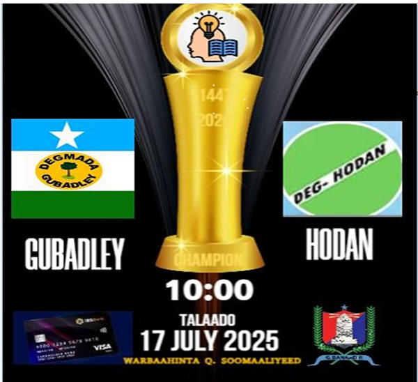 Hodan and Gubadleey Districts Set to Face Off in the Final of the Ramadan Quiz Competition