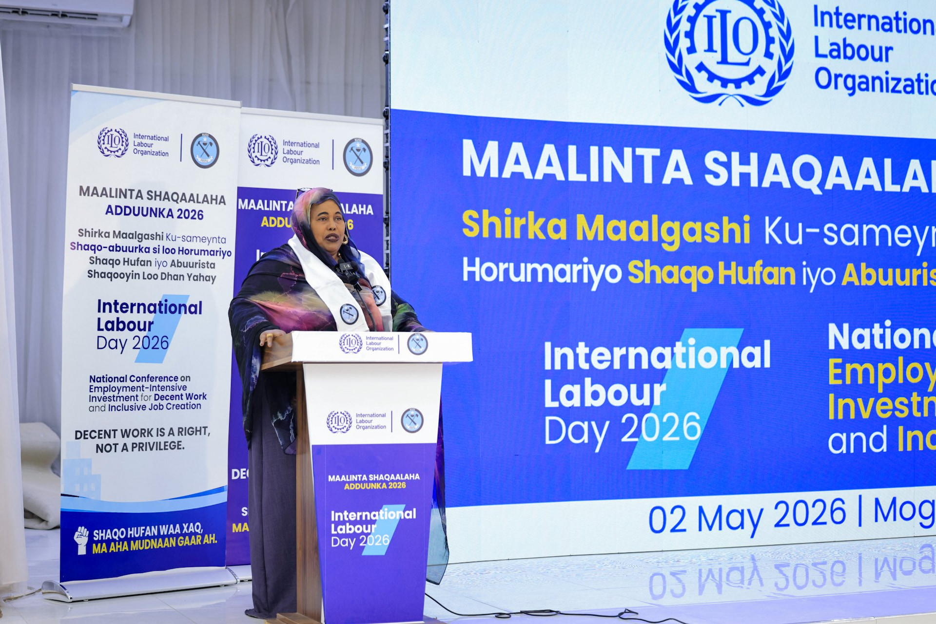 Acting Minister of Labour Participates in International Labour Day Commemoration in Mogadishu