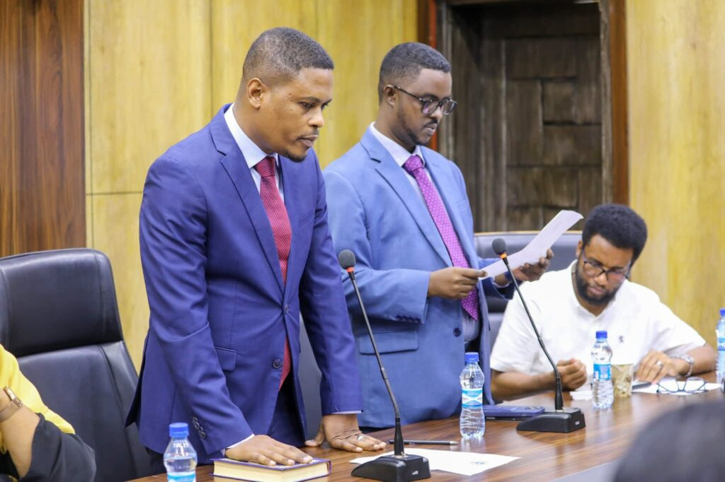 New Information Minister Sworn In at Parliament Headquarters
