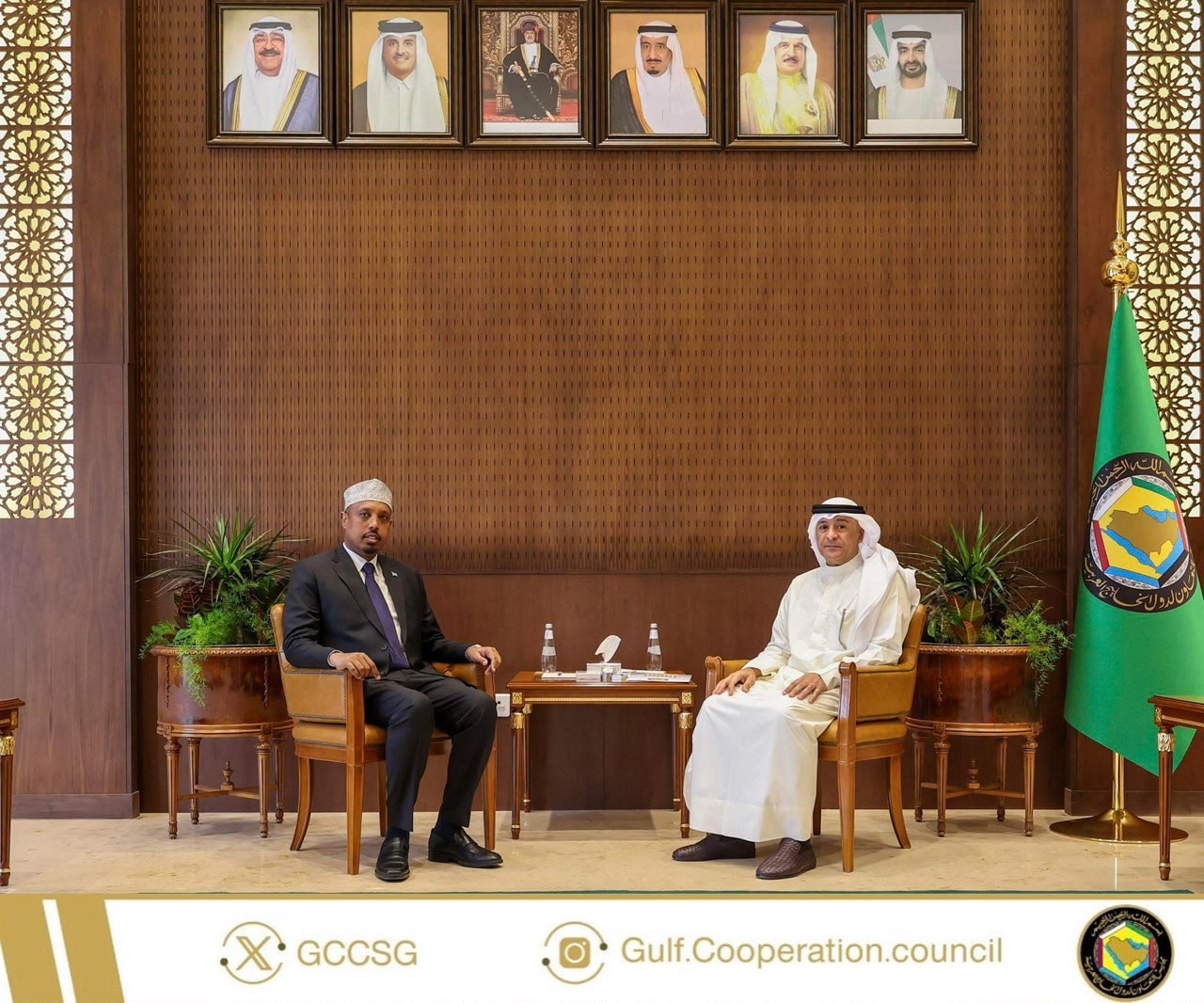 Somali Ambassador to Saudi Arabia Meets GCC Secretary-General to Strengthen Cooperation