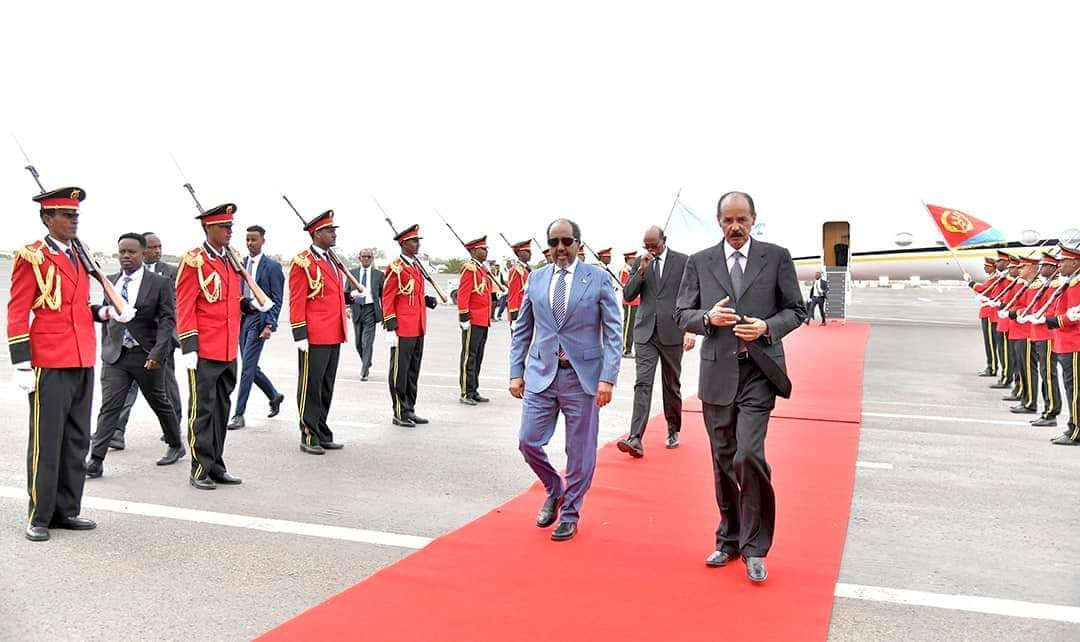 Madaxweyne Xasan Sheekh  oo safar shaqo ku tagay magaalada Asmara ee caasimada dalka Eritrea.