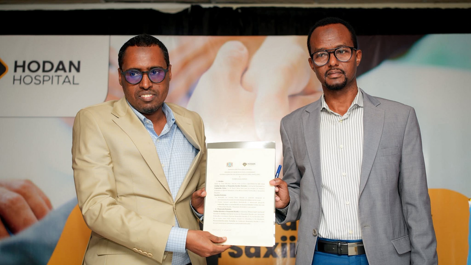 Guddiga Qaran ee Shaqaalaha Rayidka iyo Isbitaalka Hodan oo kala saxiixday heshiis muhiim ah