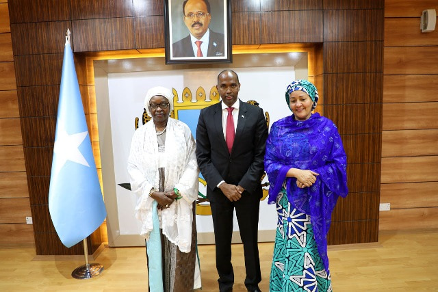 SOMALIA PRIME MINISTER HOSTS HIGH LEVEL UN AND AU DELEGATIONS