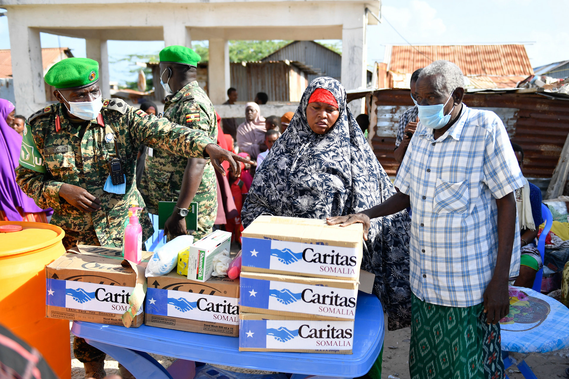 AMISOM supports IDPs with Personal Protective Equipment against Corona virus