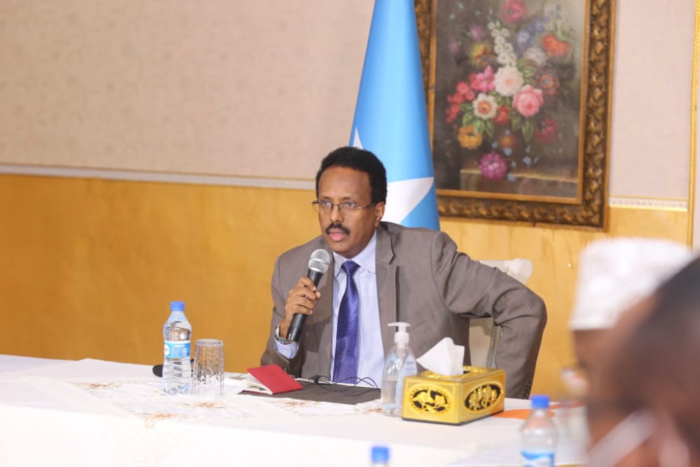 President Farmaajo hosts Somali business people at Villa Somalia