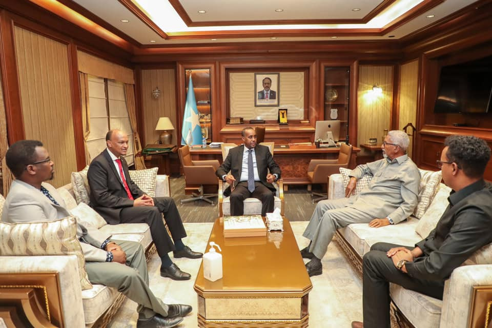 Somali PM meets DP, former speaker of the Upper House of the Parliament