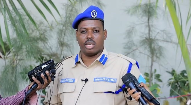 Police spokesman speaks about today's blast in Mogadishu
