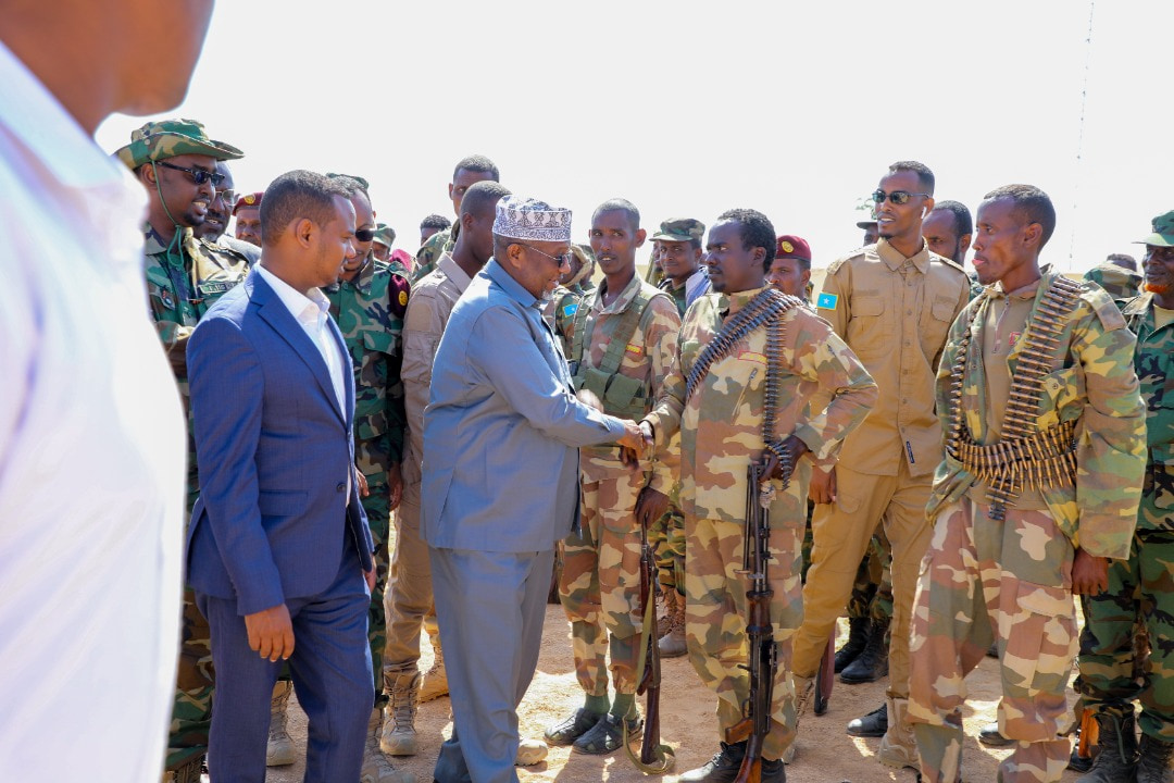 Speaker of the Somali Parliament visits units of the SNA in Hudur