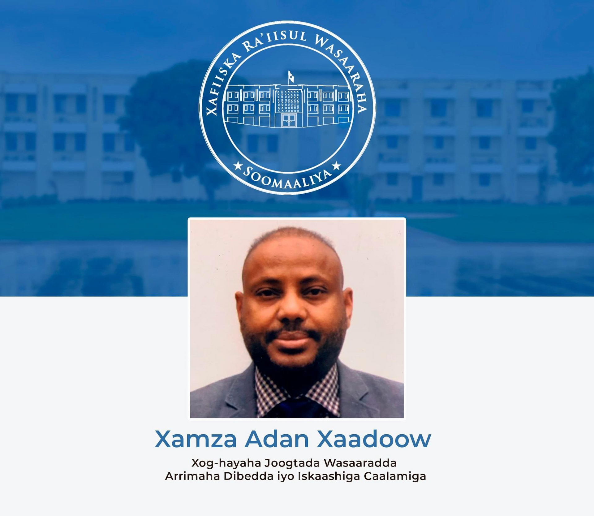 Somali Prime Minister Appoints New Permanent Secretary of the Ministry of Foreign Affairs