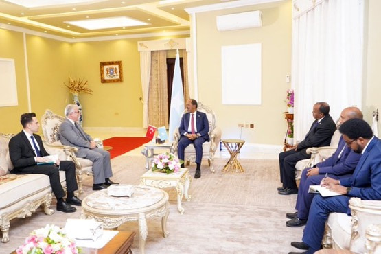 Somali President holds a farewell meeting for the outgoing Turkish Ambassador