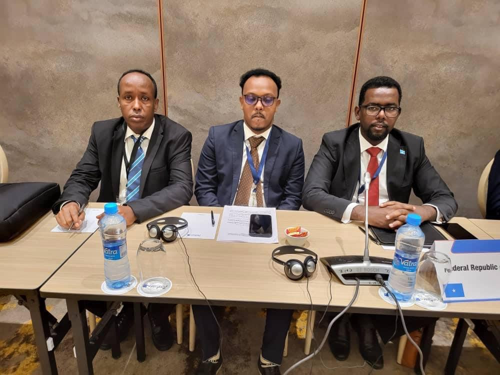 Somalia's State Minister of Ports and Marine Transport participates in a meeting in Zambia