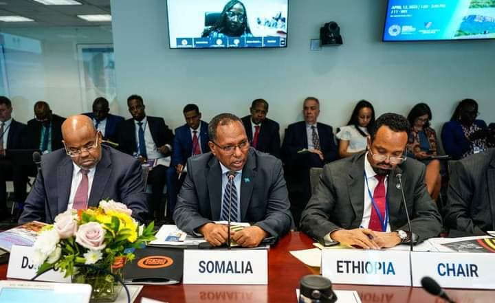 Somali Minister of Finance attends a meeting in Washington