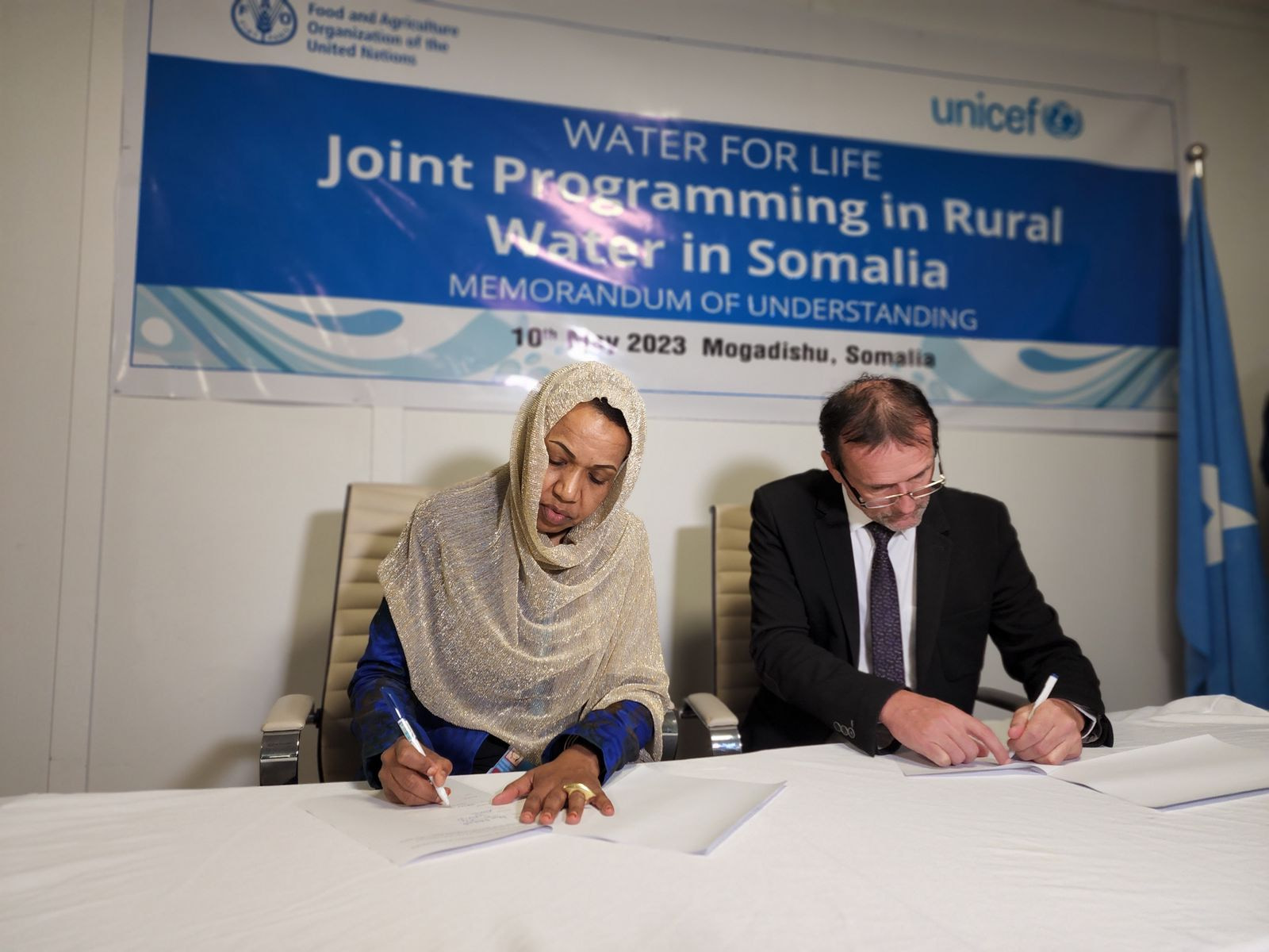 FAO, UNICEF sign MoU to enhance rural water security in Somalia
