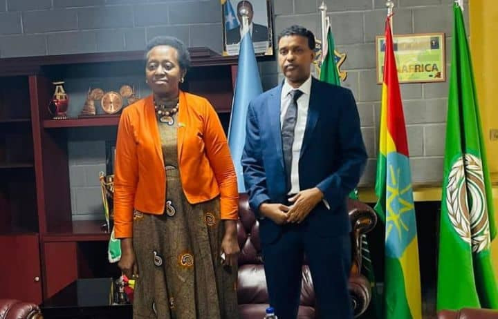 Somali Ambassador to Ethiopia receives head of UNSOS in Addis Ababa