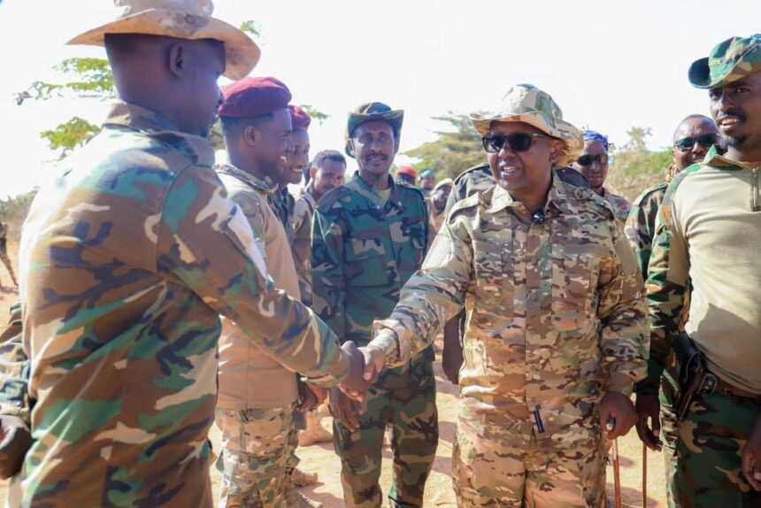 Minister Ahmed Moallim Fiqi Visits Gorgor Commandos in Harardhere, Pledges Government Support in Anti-Terror Efforts