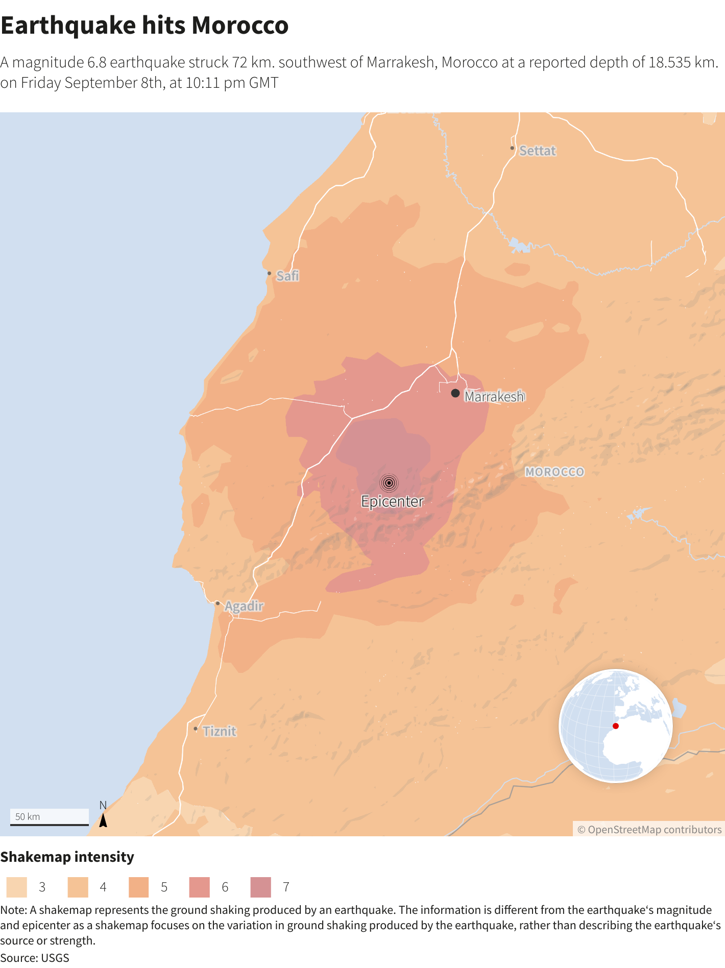 Powerful earthquake kills at least 296 in Morocco, govt says