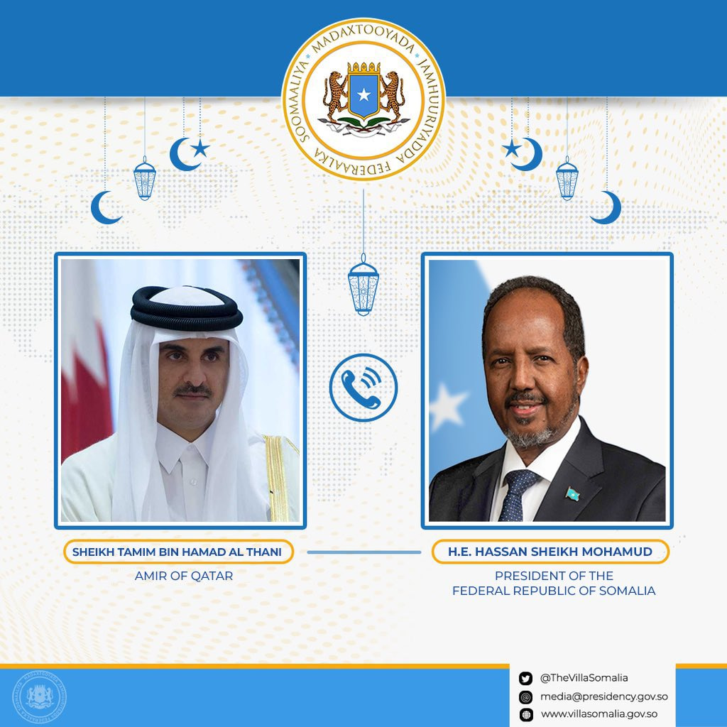 President Hassan and Qatari Amir discuss bilateral ties and regional issues