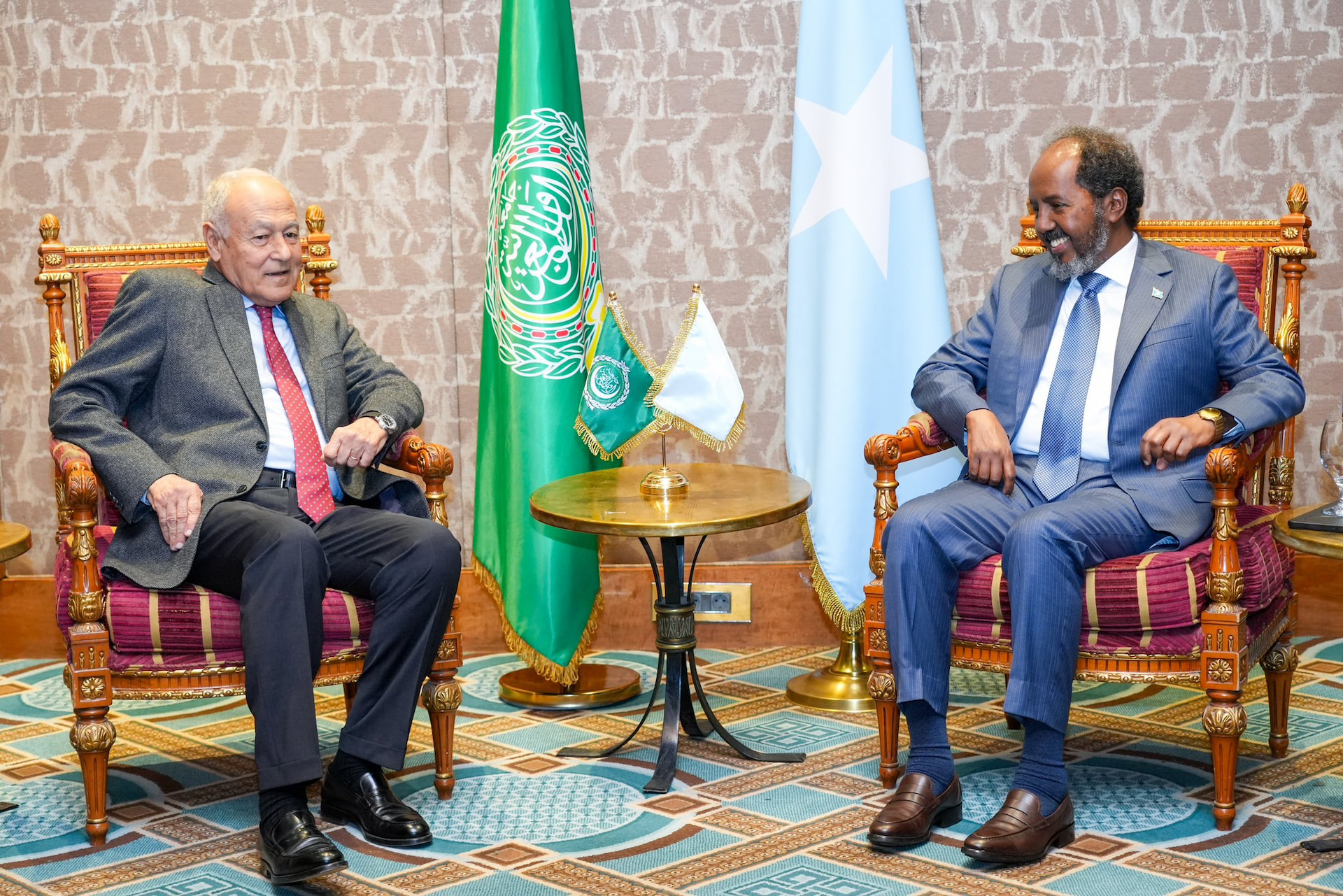 President Hassan Sheikh meets the Secretary-General of the Arab League