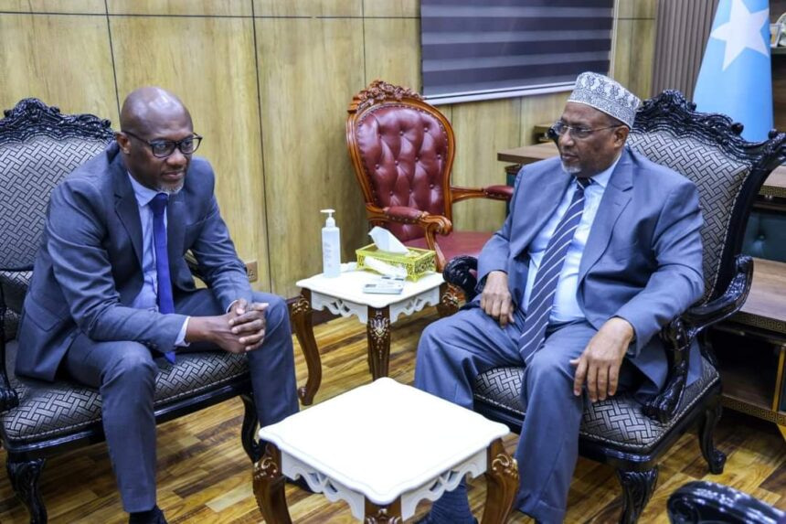 Speaker Madobe receives the new UNHCR representative in Mogadishu