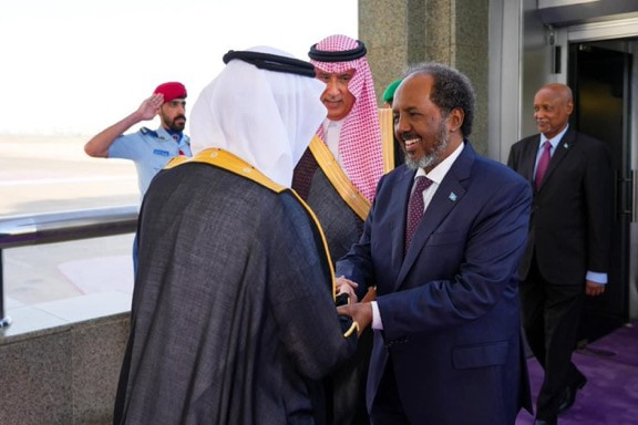 President Hassan Sheikh arrives in Saudi Arabia on an official visit