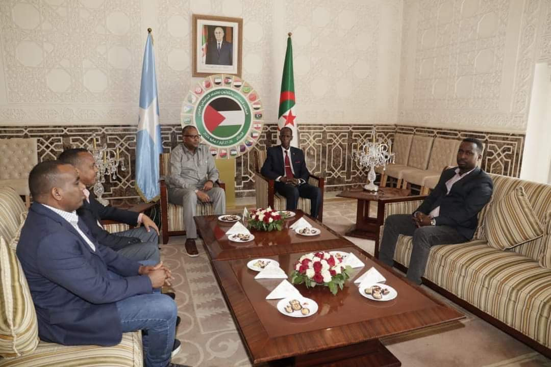 A delegation from Somalia arrives in Algeria to participate in the 36th session of the Union of Arab Parliaments