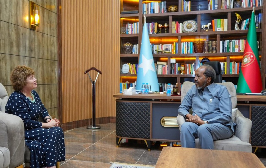 President Hassan Sheikh receives the UNSG at the Presidential Palace