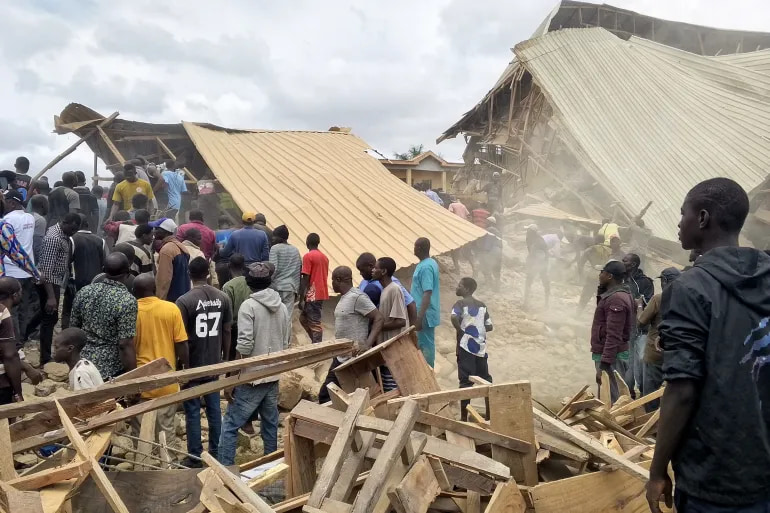 Several children killed after school collapse in Nigeria