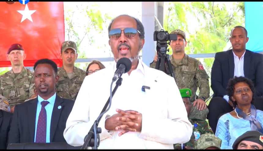 President of Somalia Attends Graduation Ceremony for Officers at Turksom Training School