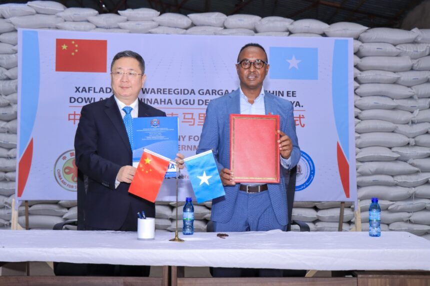 SoDMA Receives Over 1,300 Tons of Food Aid from China