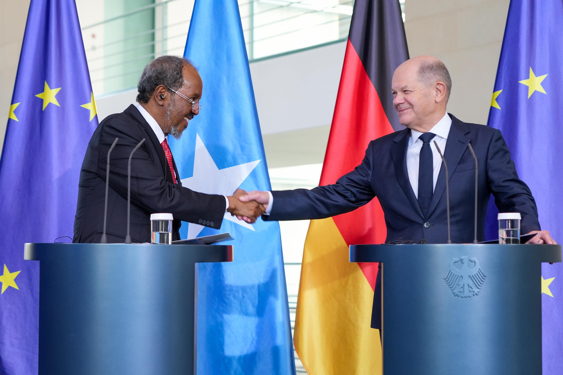 President Hassan meets the Chancellor of Germany, discusses bilateral cooperation