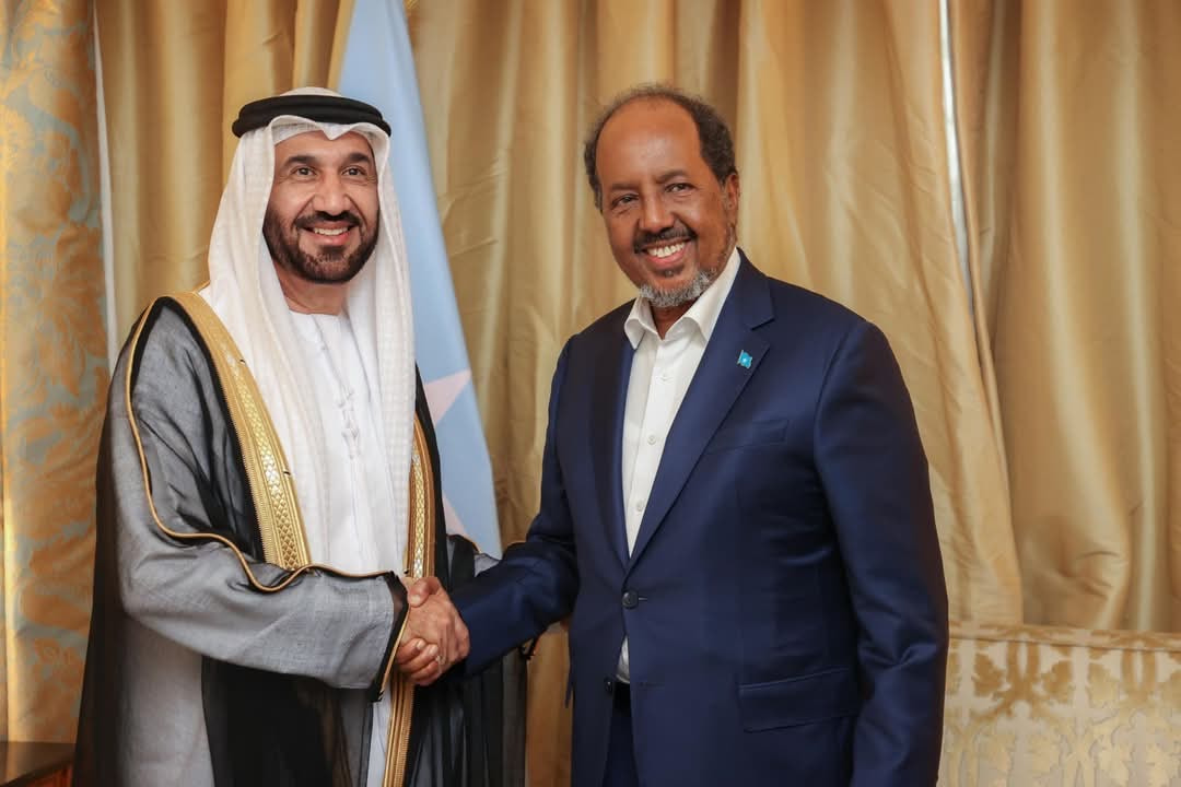 President Hassan Sheikh meets Chairman of the Arab Parliament in Egypt