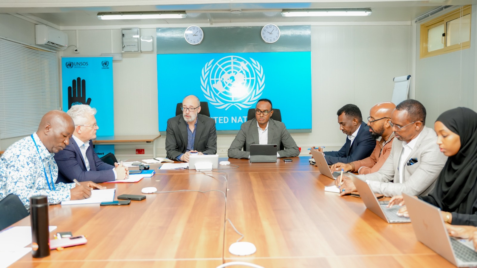 SoDMA Commissioner, UN Deputy Representative jointly Chair Humanitarian Coordination meeting in Mogadishu