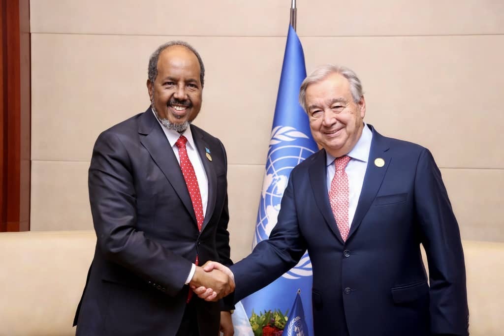 President Hassan Sheikh meets UN Secretary General in Ethiopia