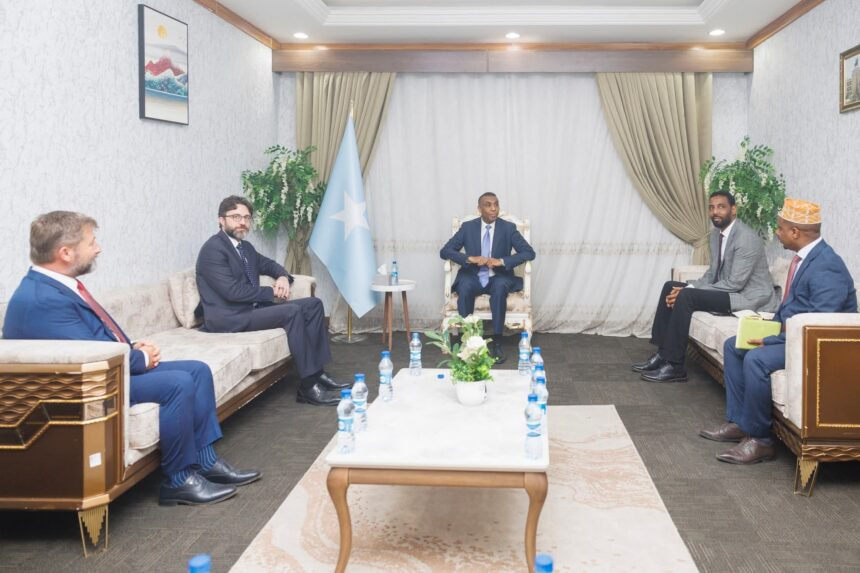 Prime Minister Hamza Abdi Barre Meets Turkish Ambassador and Favori Group to Discuss Major Development of Mogadishu’s International Airport