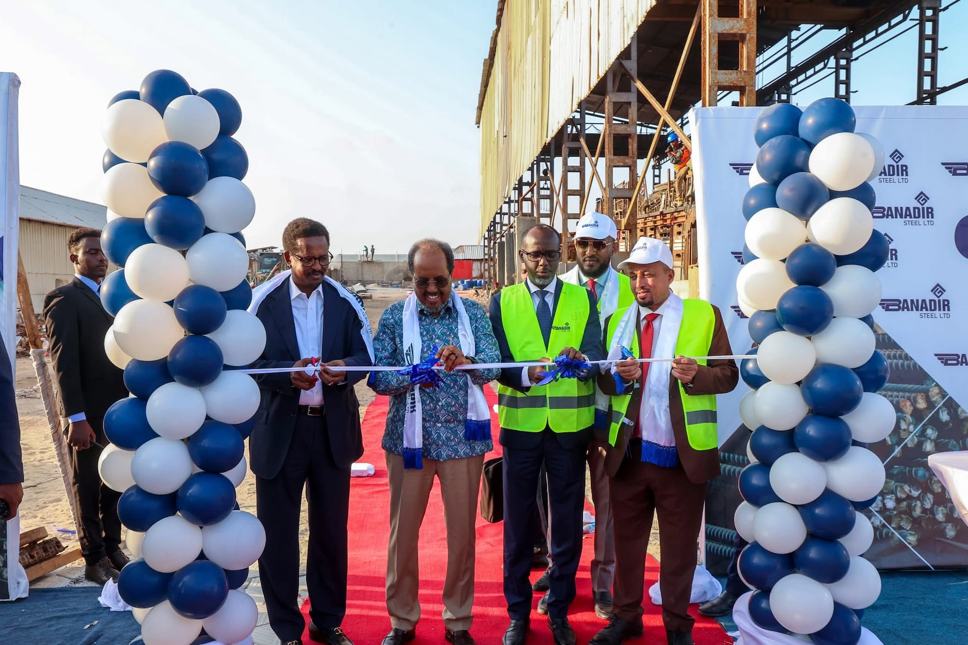 President Hassan Sheikh inaugurates Banadir Steel Factory