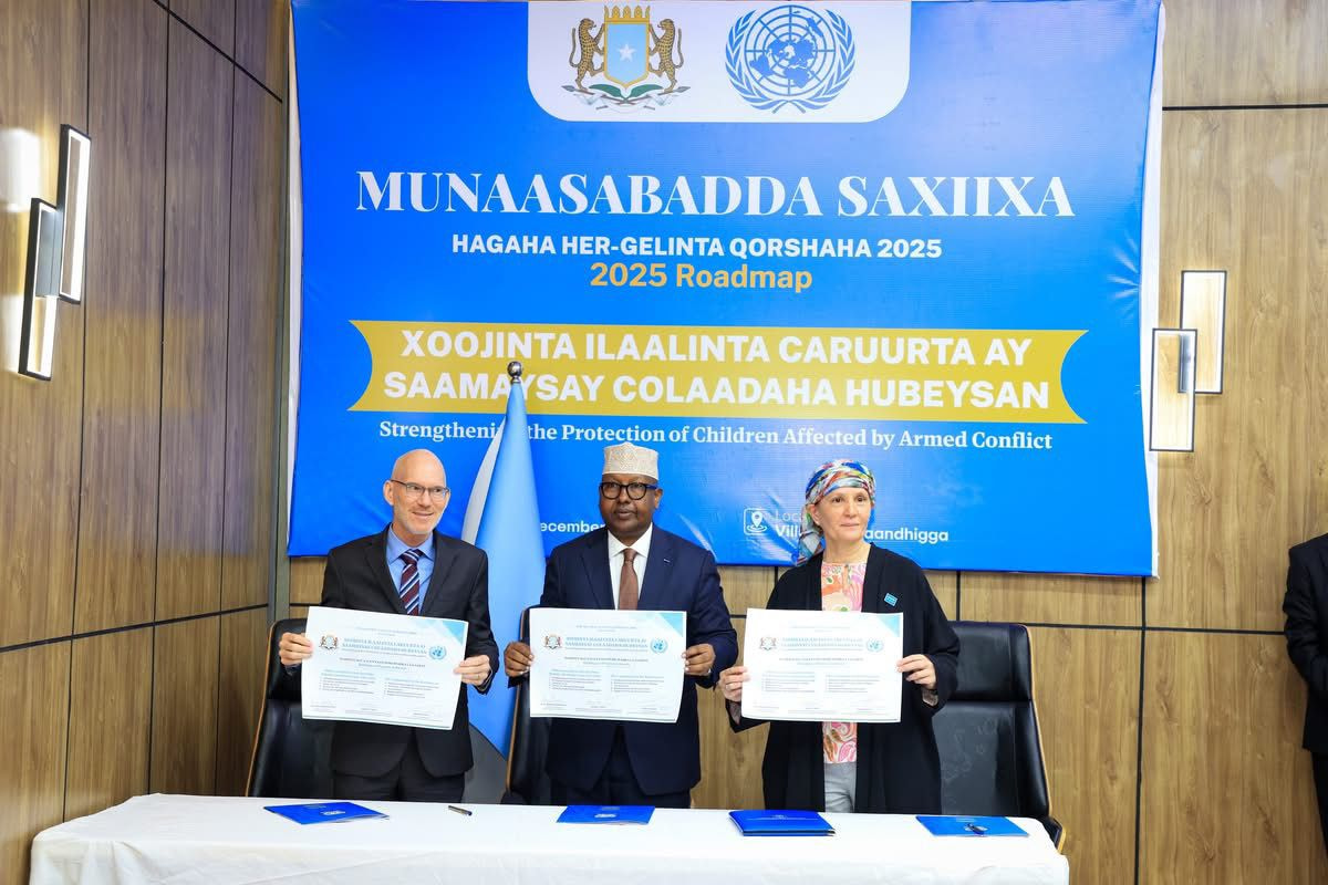 Somalia and UN Sign Strategic 2025 Plan to Strengthen Protection of Children in Armed Conflict
