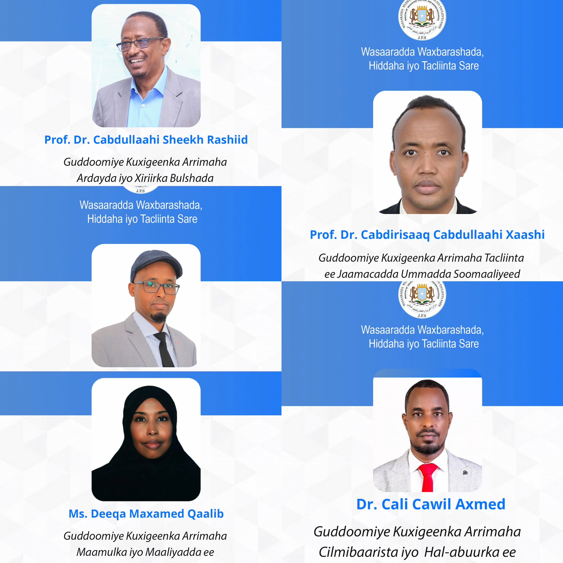 Somali President Appoints Vice Chancellors of Somali National University
