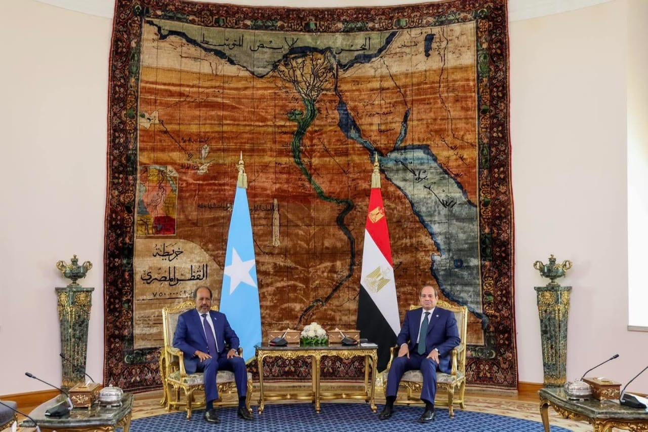 President Hassan Receives High-Level Welcome in Cairo, Meets President El-Sisi