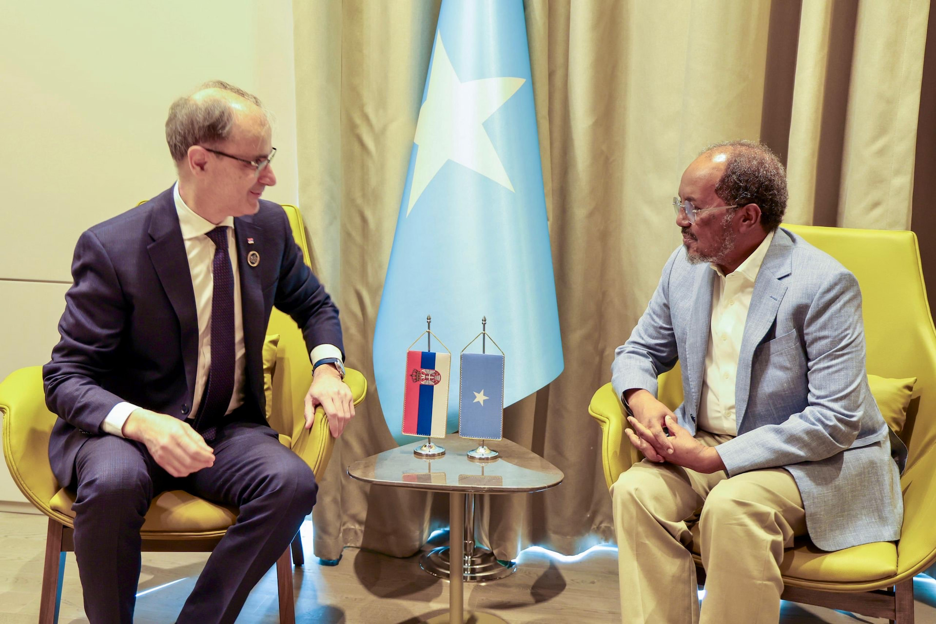 President Hassan Sheikh Mohamud Meets Serbian Prime Minister to Strengthen Bilateral Relations