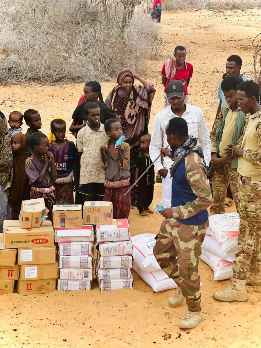 Somali National Army Delivers Food Aid to Drought-Affected Communities in Middle Shabelle