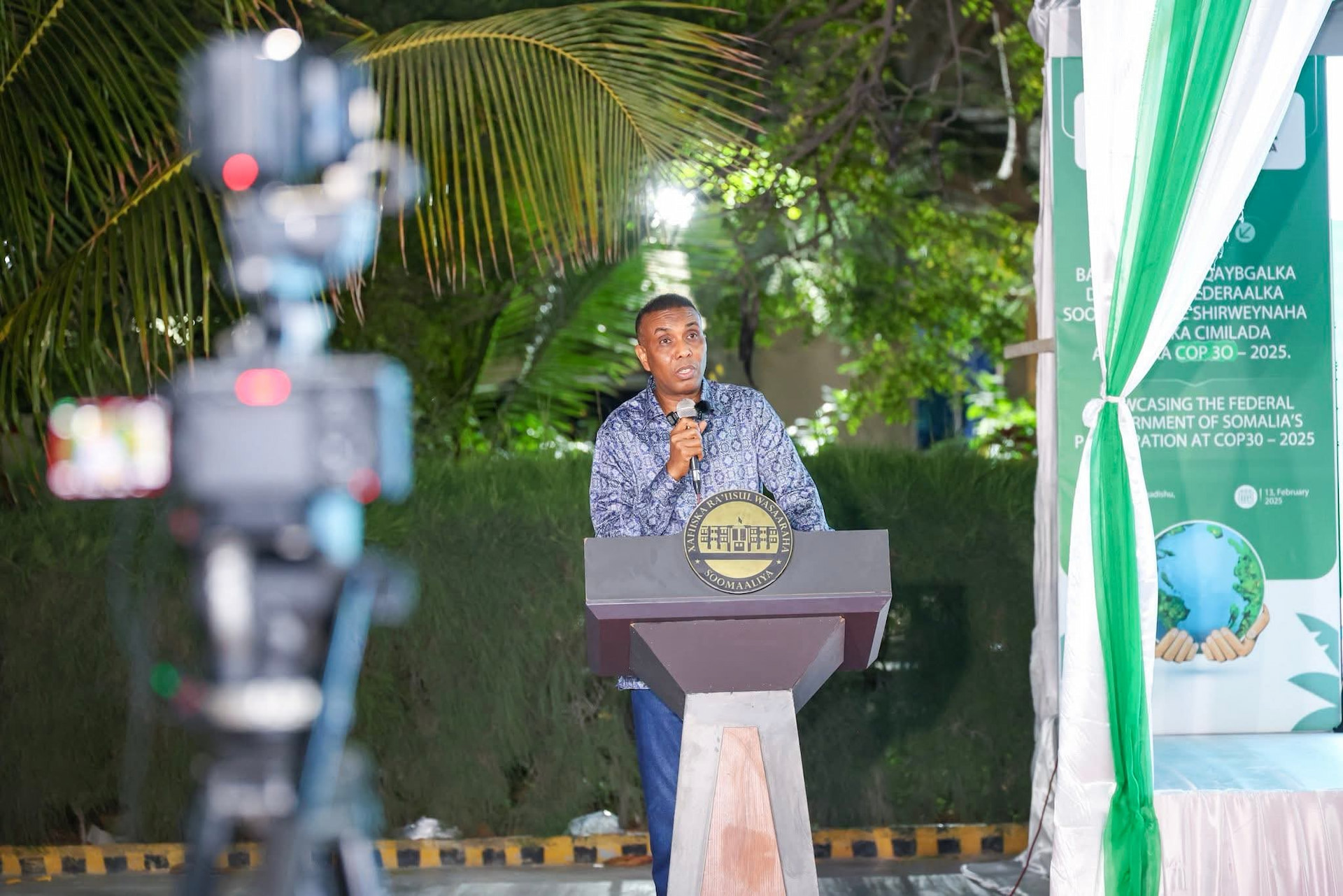 Ra'iisul wasaaraha XFS ka qayb galay madal lagu soo bandhigayey guulihii laga gaaray ka qayb galka Shirkii Isbedelka cimilada Adduunka