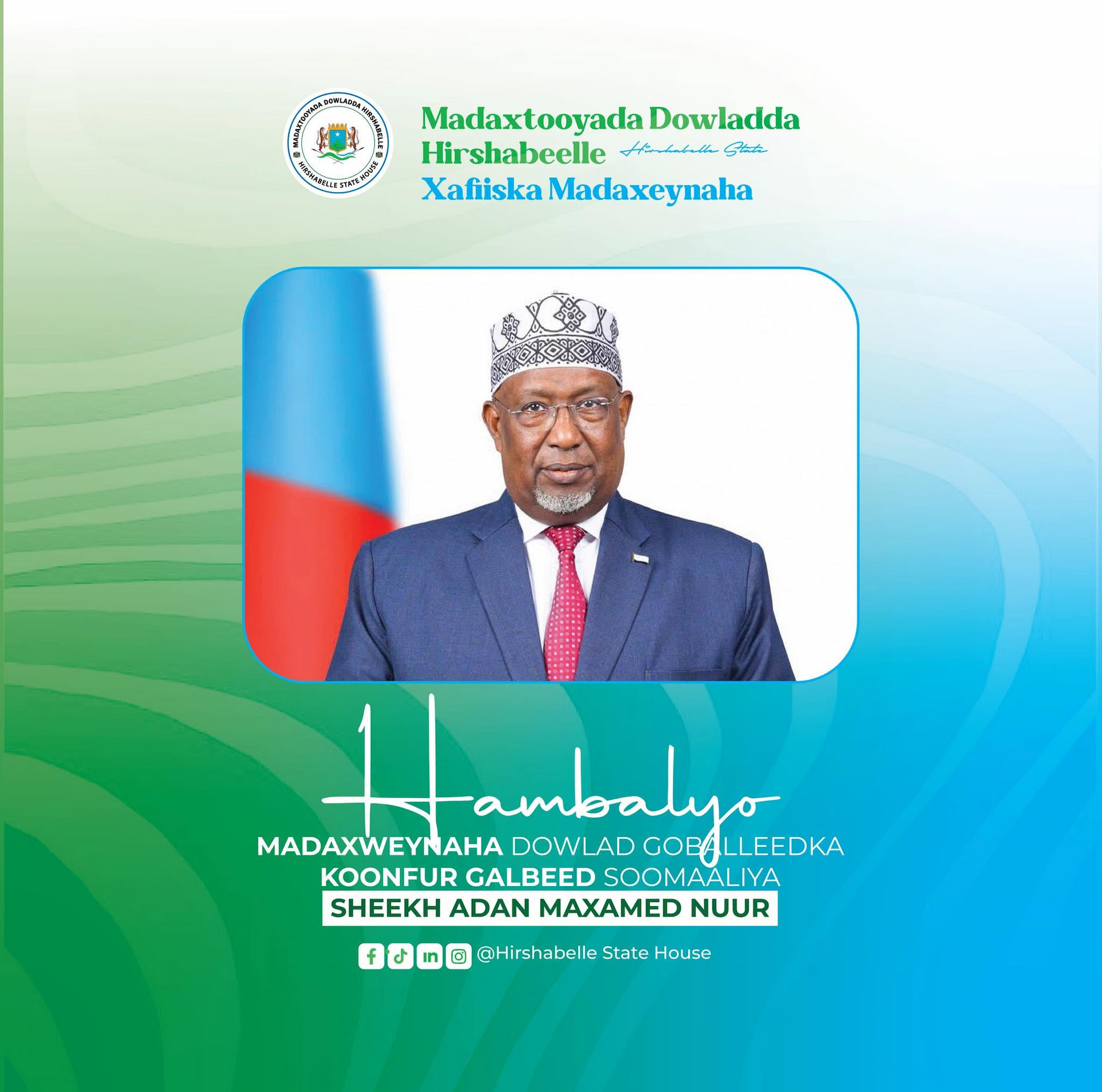 Madaxweyne Cali guudlaawe oo u hambalyeeyay hoggaamiyaha cusub ee koofur galbeed