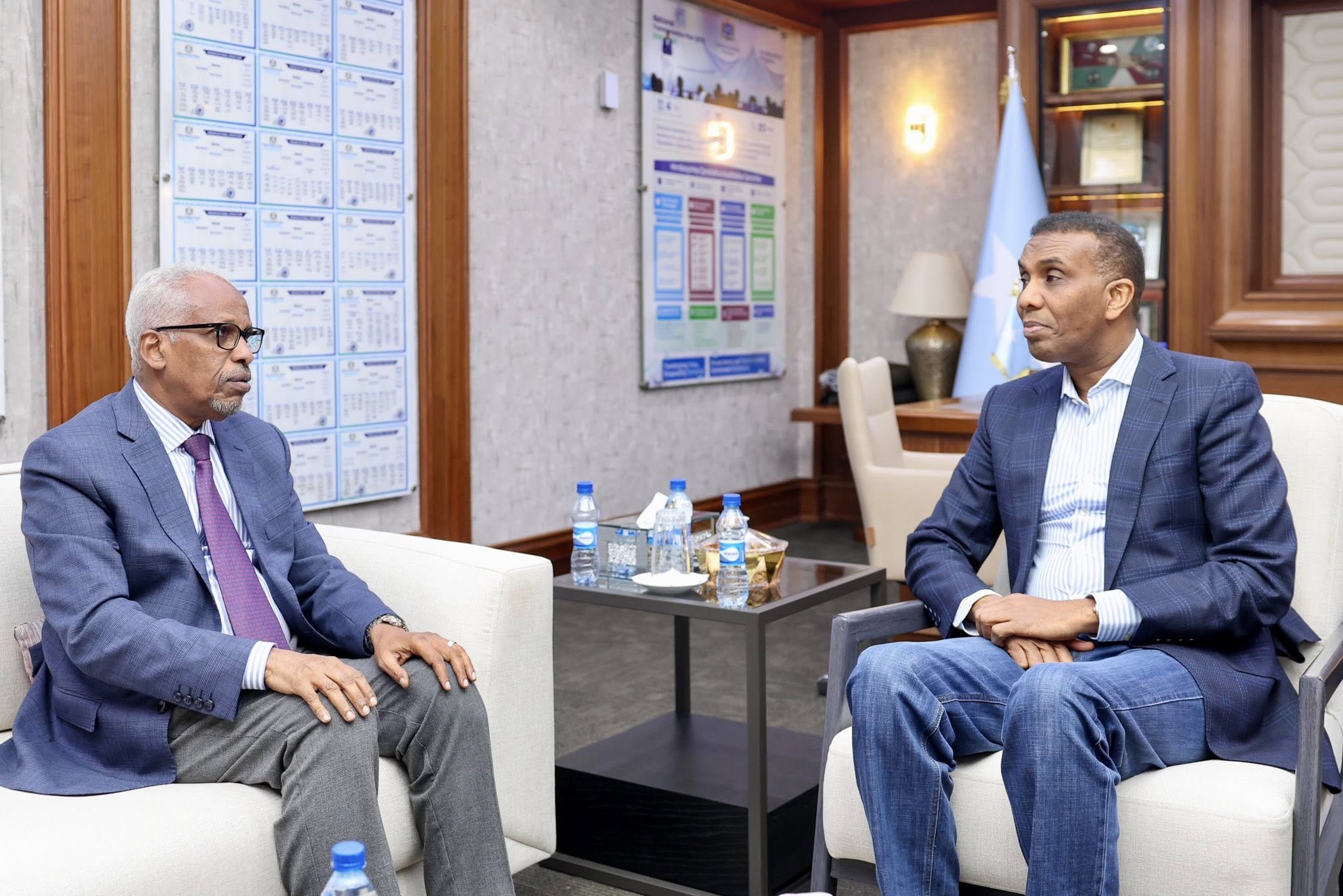 الصومال – رئيس مجلس الوزراء يبحث مع سفير جيبوتي تعزيز التعاون الثنائي